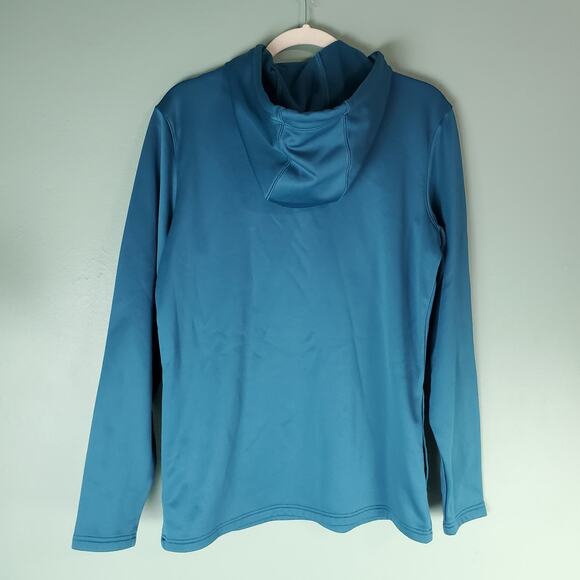 Gymshark Mens Teal Blue Arrival Hoodie Size Medium - Picture 2 of 5